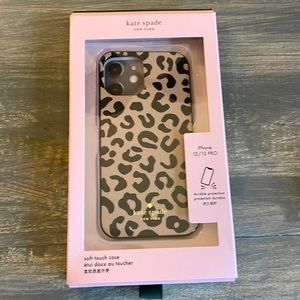 Kate spade leopard iPhone 12 case like new with box